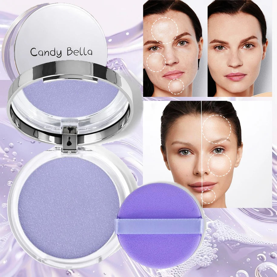 1PC Candy Bella Violet Cream to Powder Skin-Friendly Skin Natural Face Long Lasting Oil-Controlling Contouring Powder Cosmetics